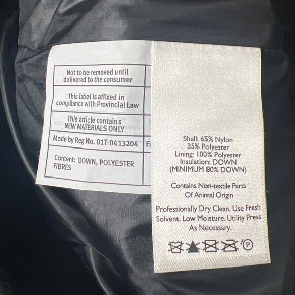 Eddie Bauer Down 2XL Nylon Zip up Gray Sweater Skyliner Model - Picture 7 of 7